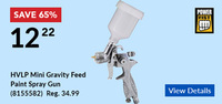 Powerfist HVLP Mini Gravity Feed Paint Spray Gun